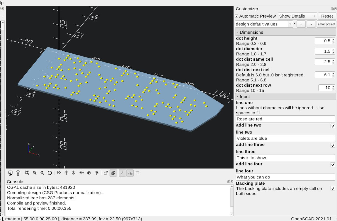 grade one braille generator von garysgeekery | Kostenloses STL-Modell ...