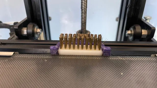 Ender 6 Nozzle brush holder and sheet stop