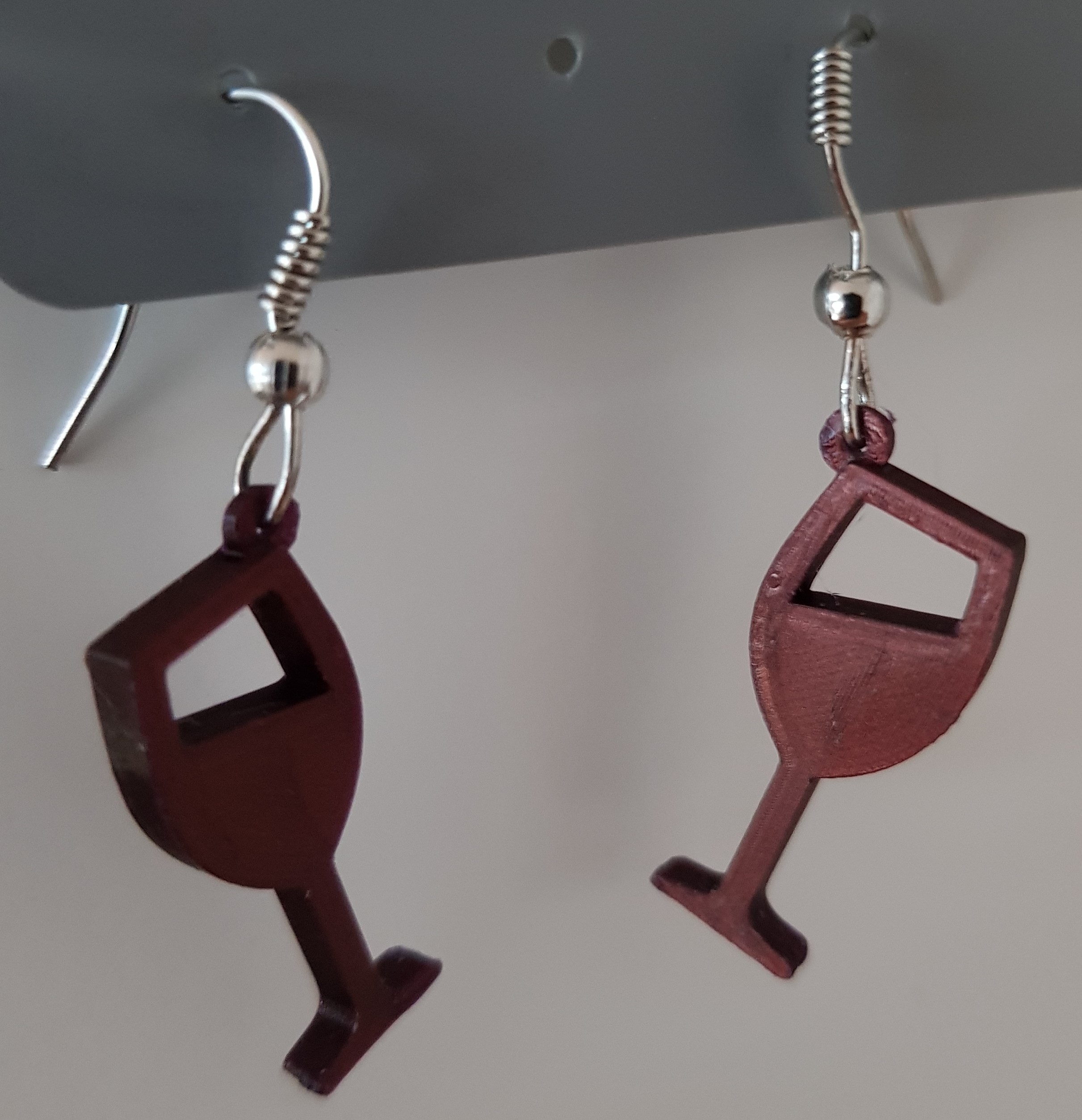 Wine glass earrings