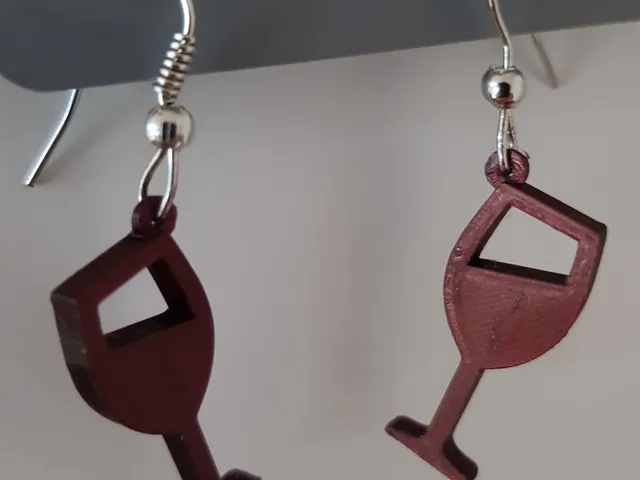 Wine glass earrings