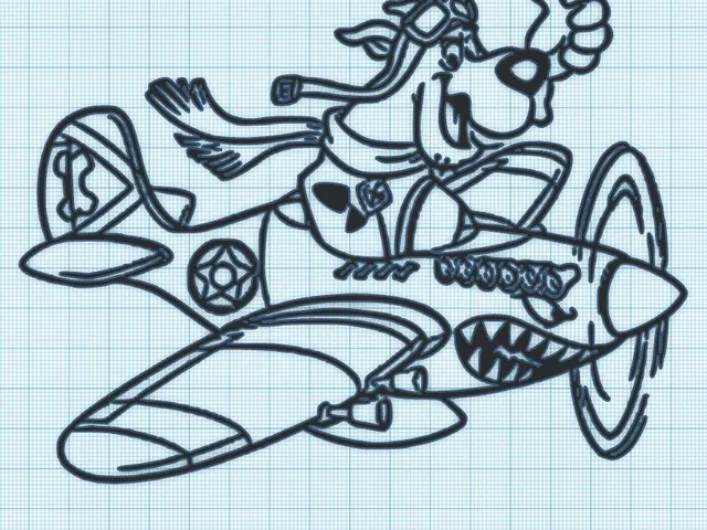 SCOOBY DOO - PLANE - WALL ART