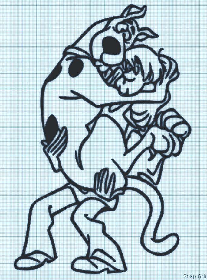 SHAGGY CARRYING - SCOOBY DOO - WALL ART