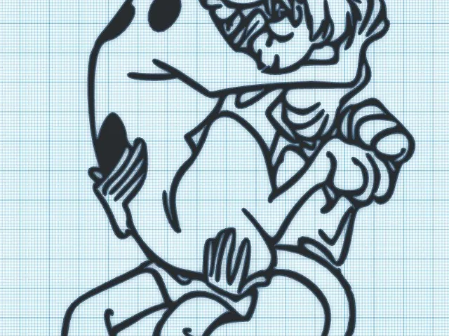 SHAGGY CARRYING - SCOOBY DOO - WALL ART