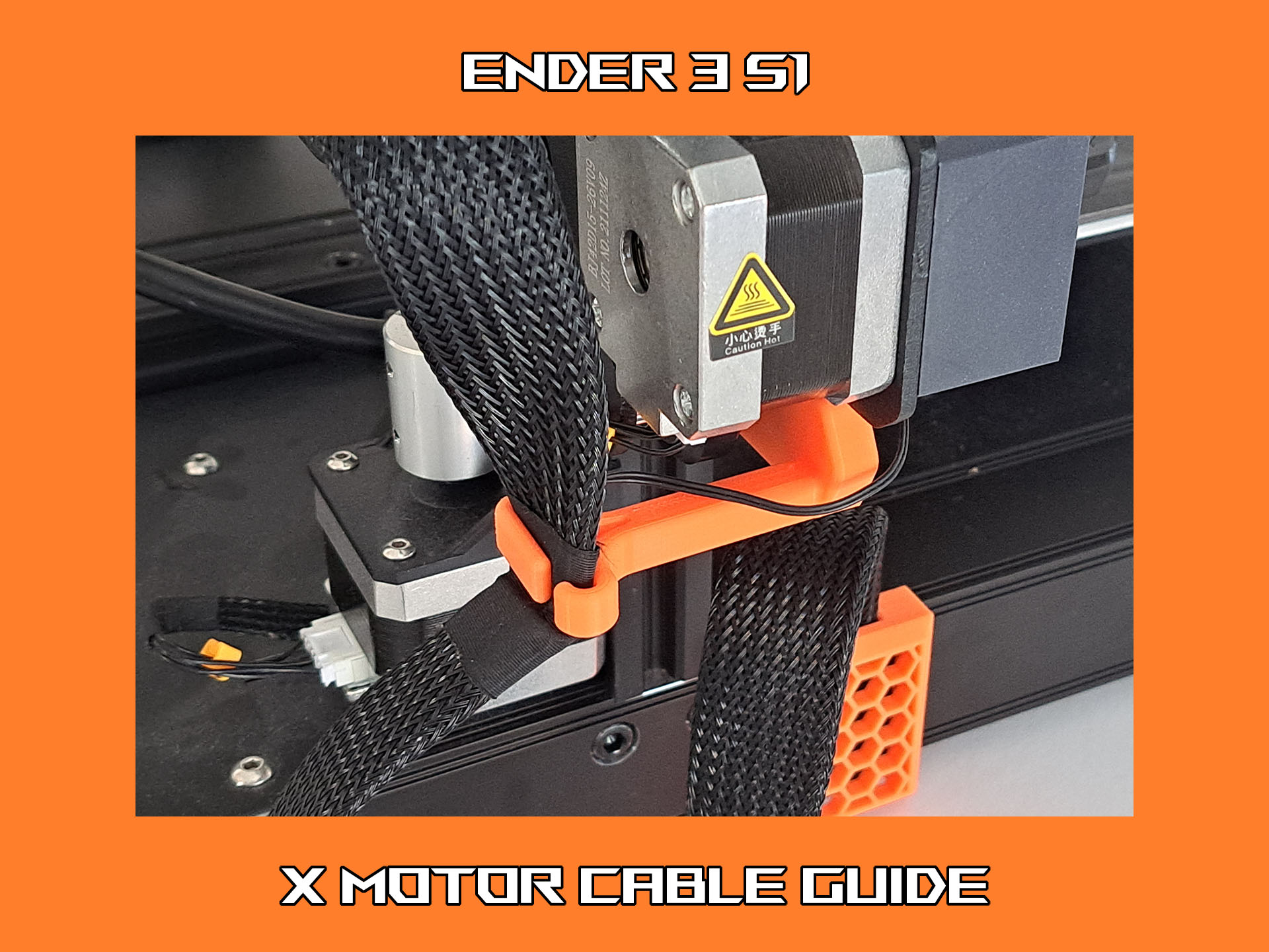 Ender 3 S1 X motor cable guide by Piketooth Download free STL model