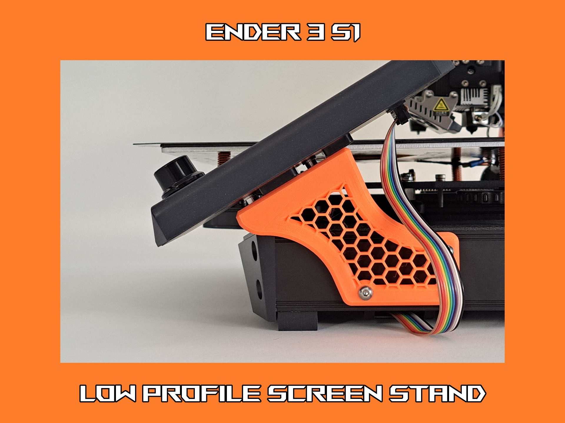 Ender 3 S1 low profile screen stand by Piketooth Download free STL