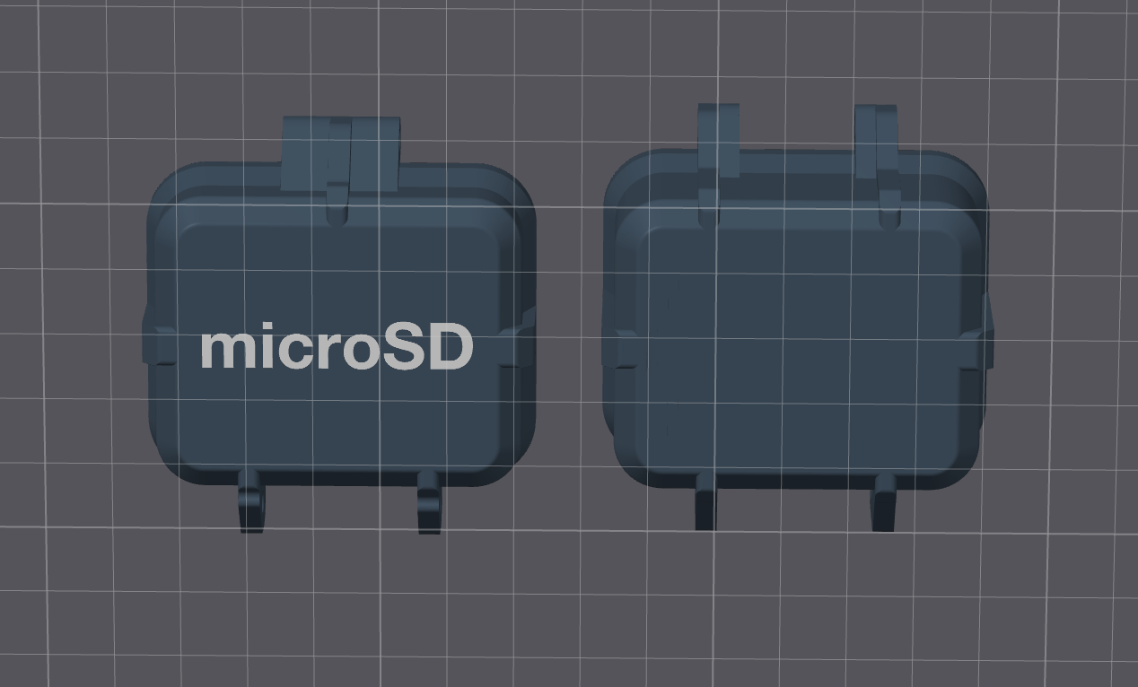 Miniatura 2 do modelo 3D MicroSD card box with text