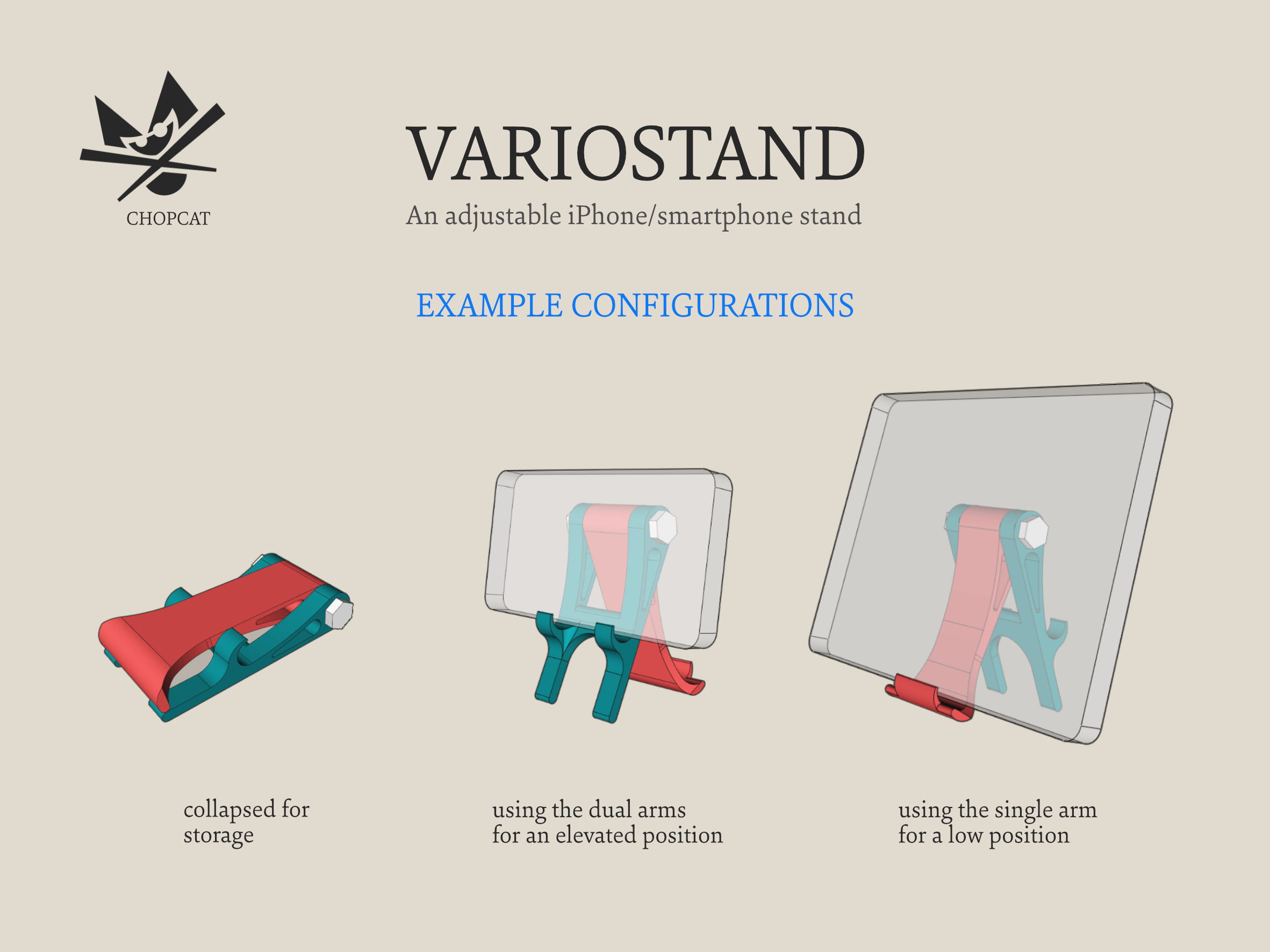 VARIOSTAND, iPhone stand, smartphone stand