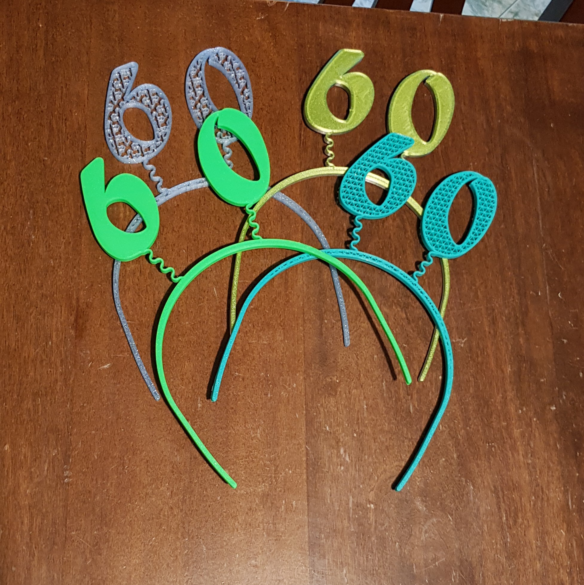 60 Years Happy Birthday Bobbleheands Hairband - Cerchiello a molla