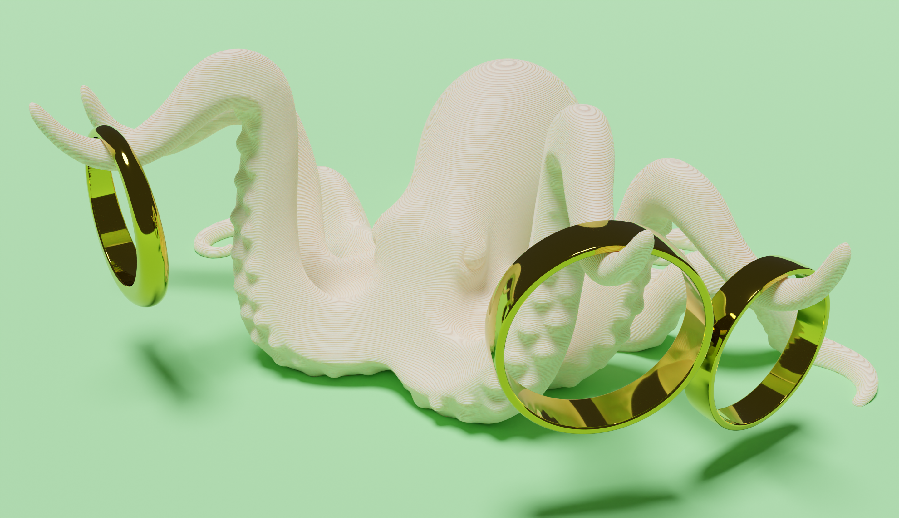 Miniatura 2 do modelo 3D Octopus ring holder