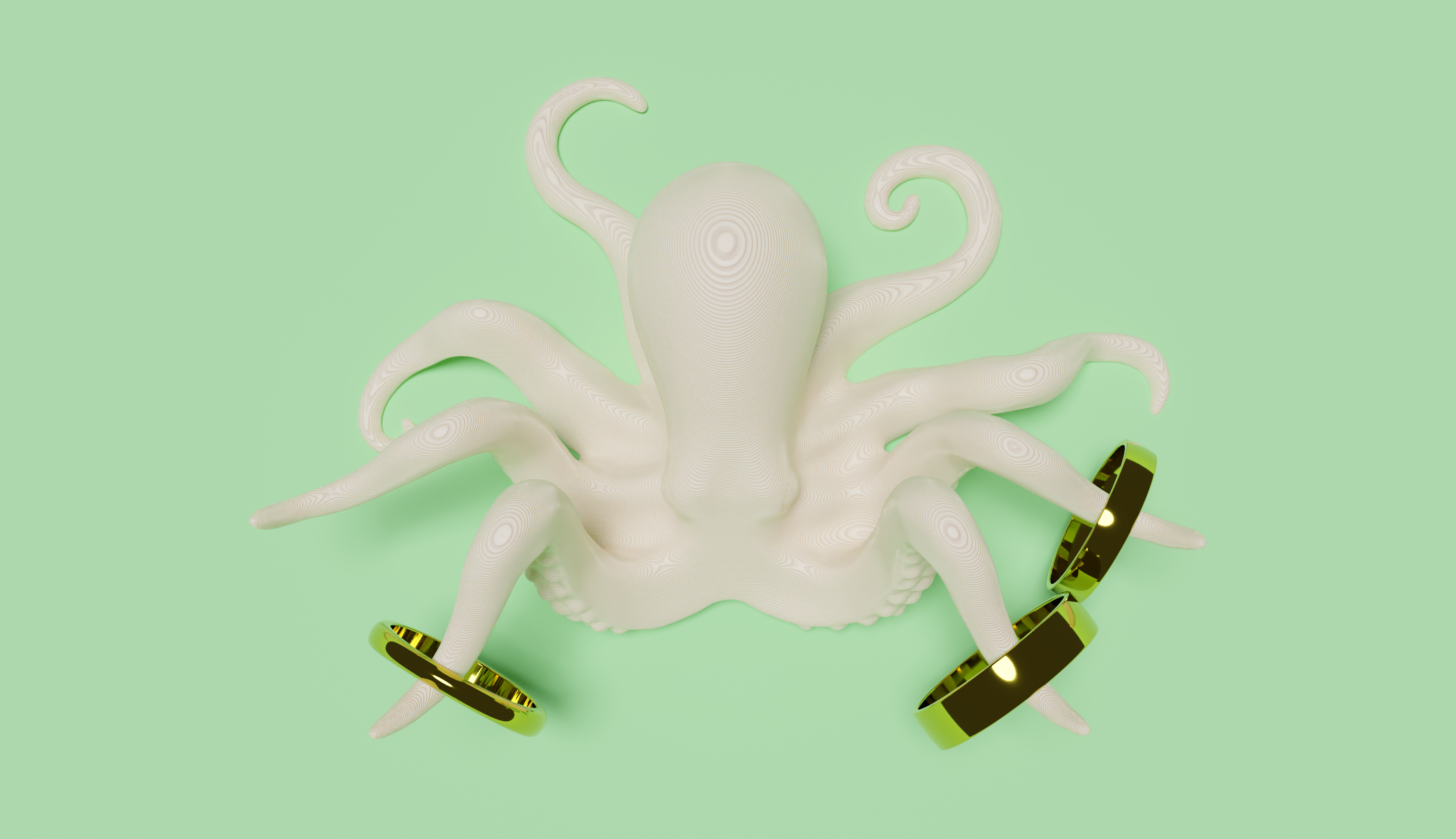 Miniatura 4 do modelo 3D Octopus ring holder