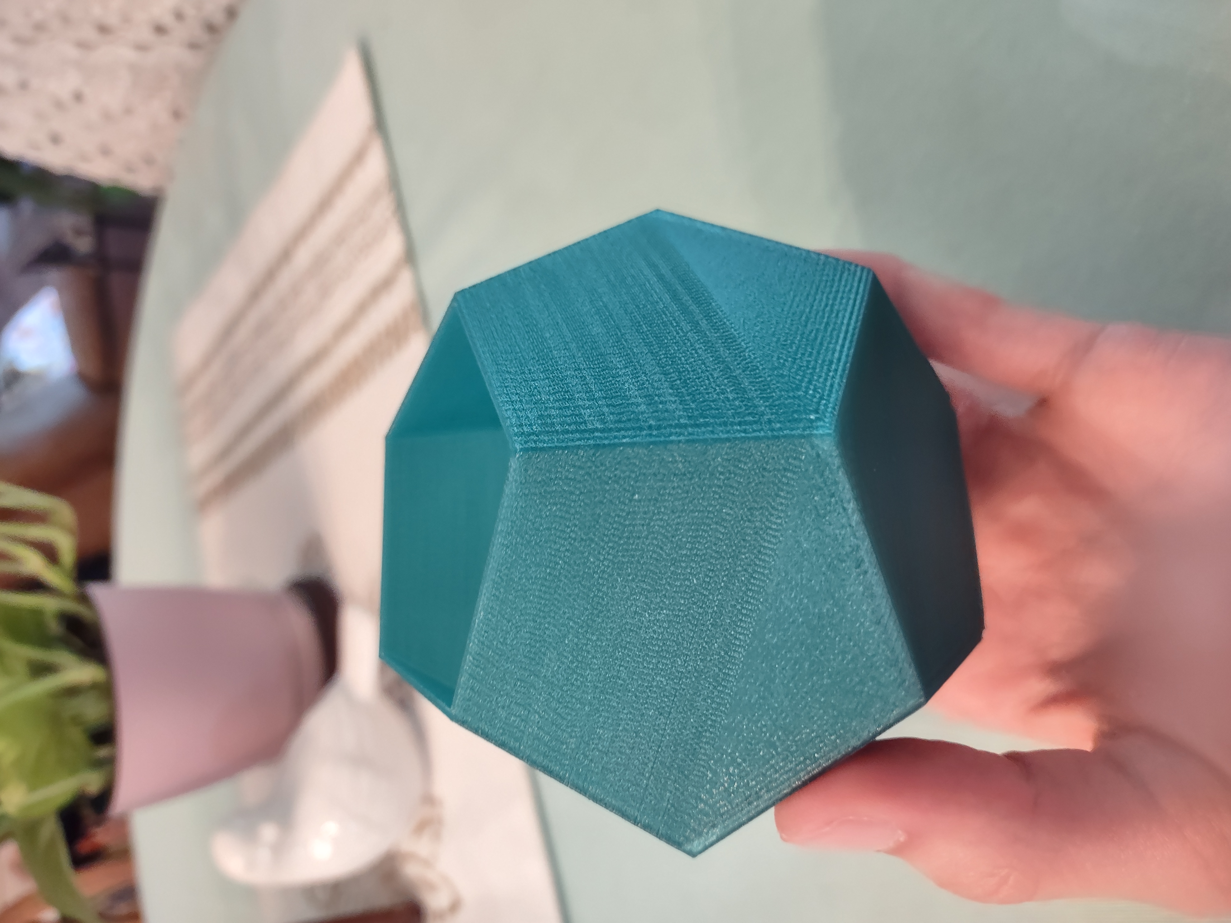Dodecahedral Planter With Drainage Hole