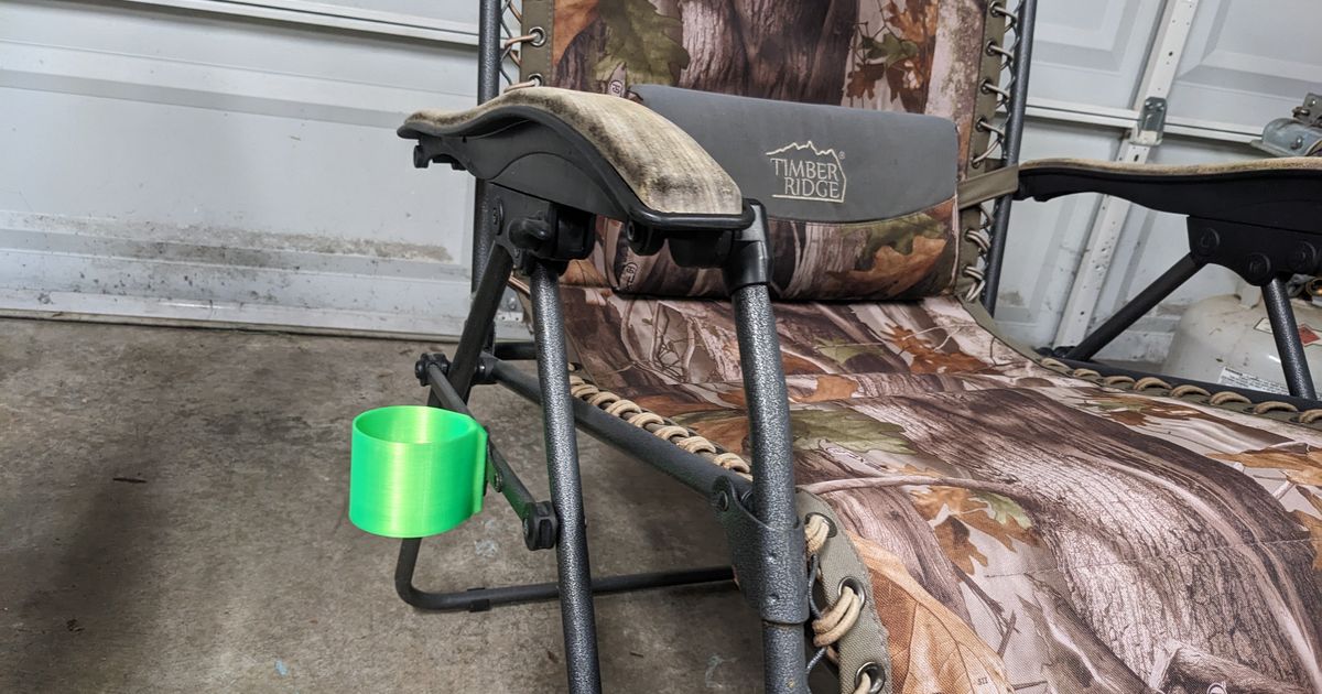 Reclining Camping chair can holder by Lounix Download free STL model
