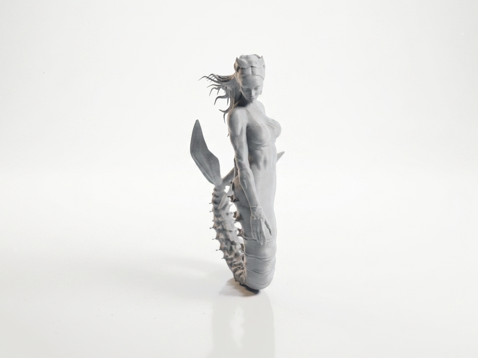 Robo Mermaid Figurine Cyberpunk Fantasy 3D Printable