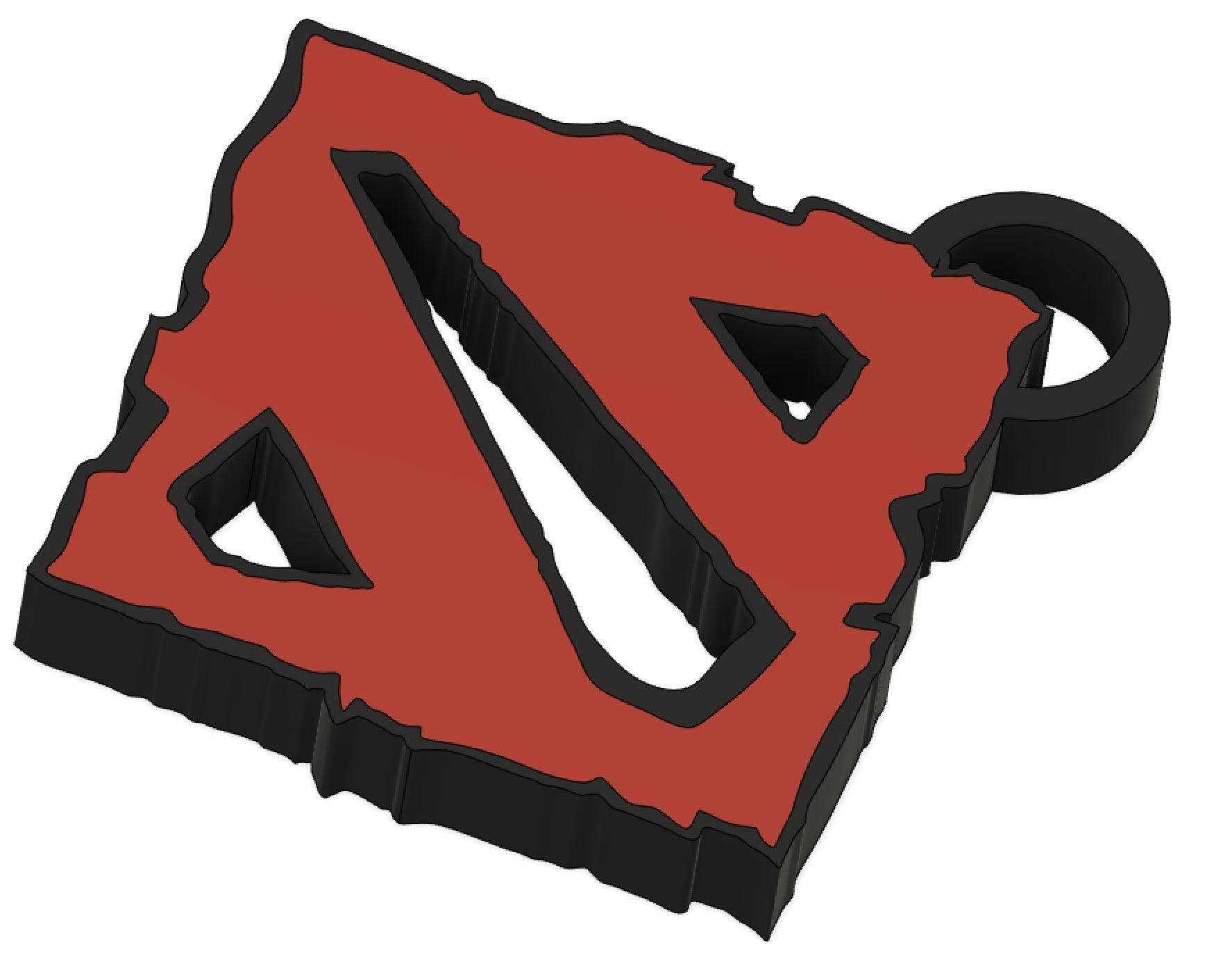 DOTA2 logo keyring - two colors