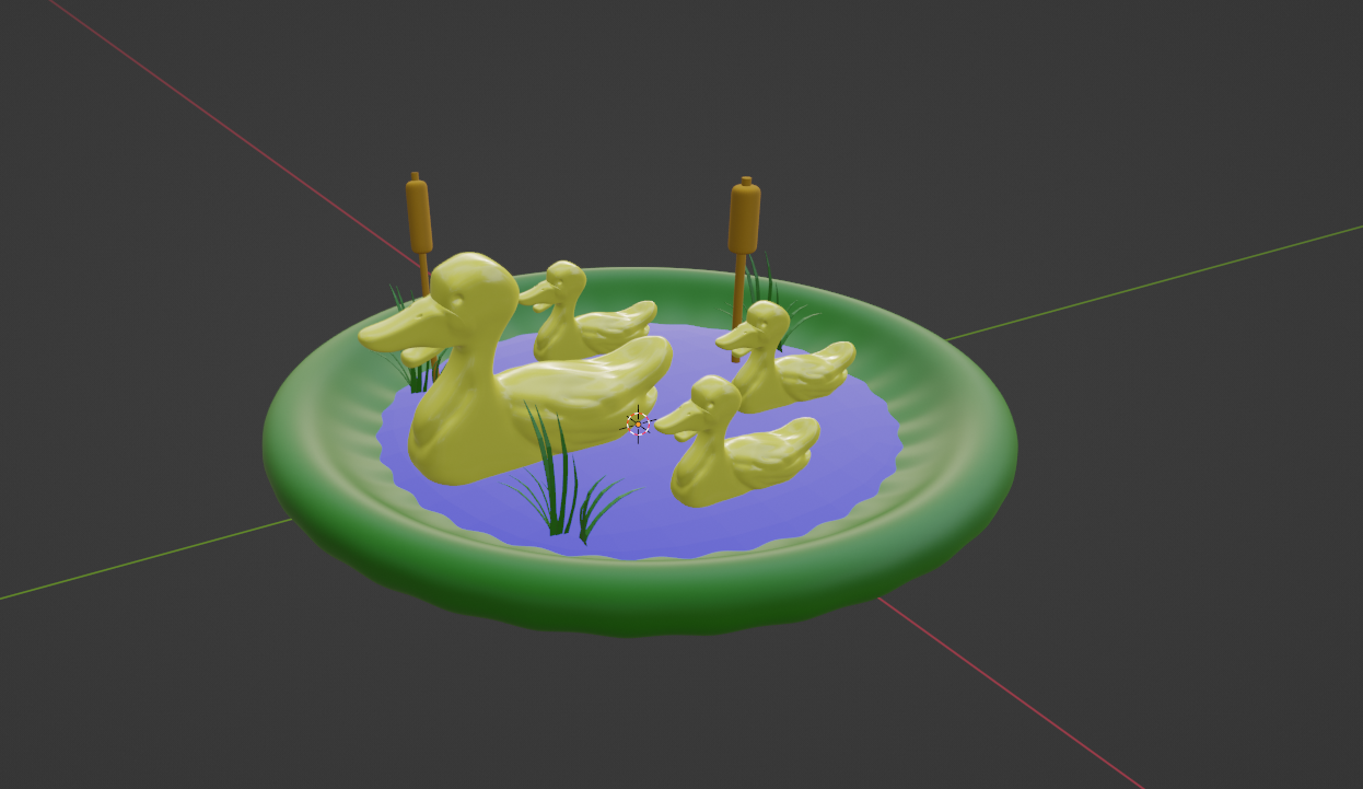 Ducks in a pond ring holder