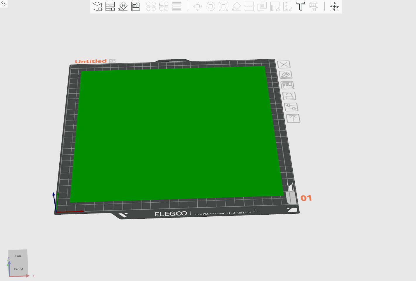 Centauri Carbon First Layer Test Print