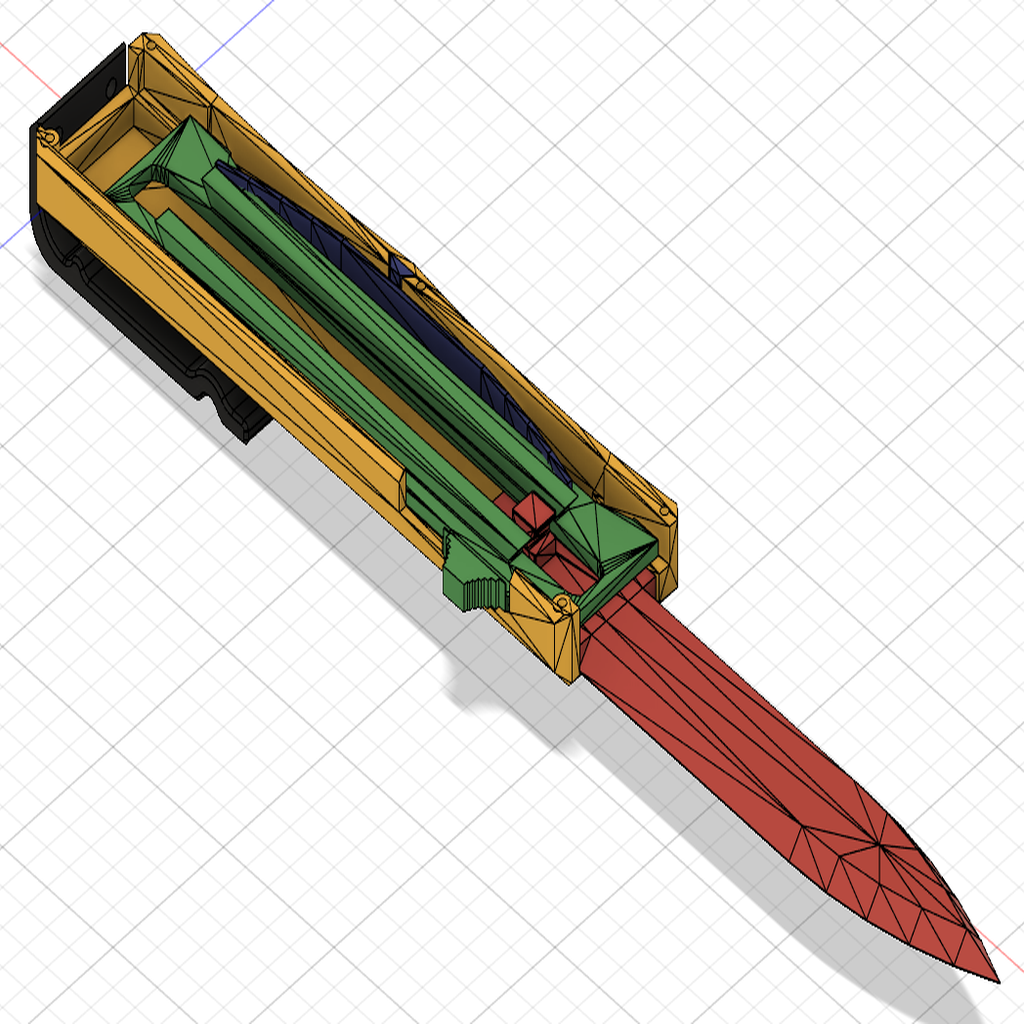 Miniatura 4 do modelo 3D OTF Knife Switch Blade (Functional) "improved" version v1.3