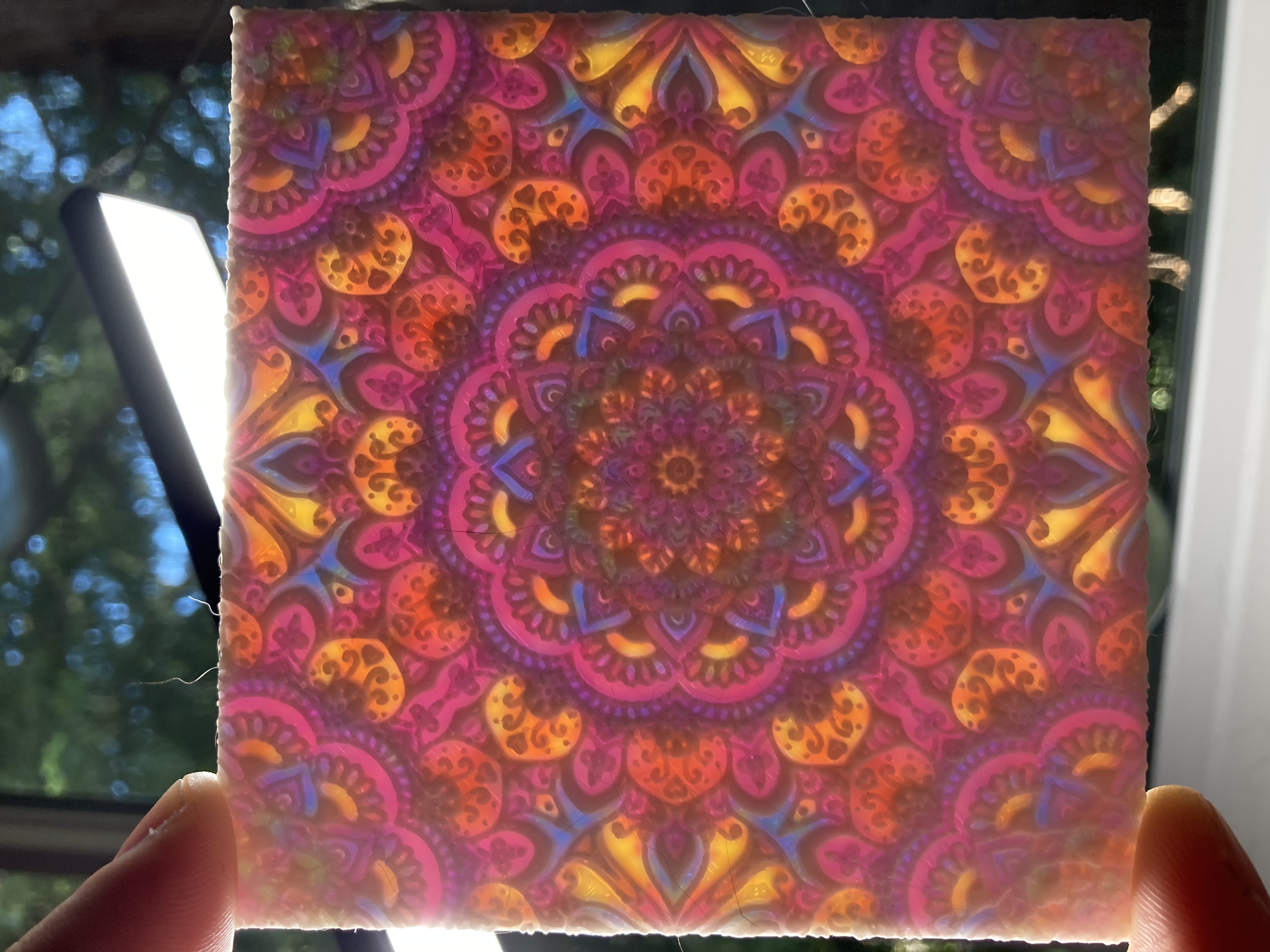 Mandala CMYK Lithophane 2