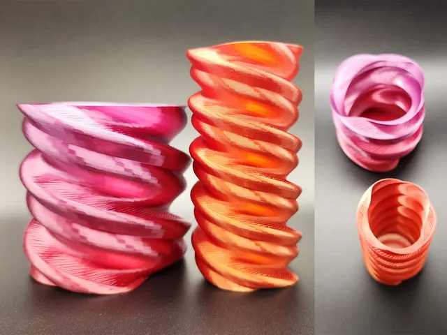 Twisted Towel Spiral Vases
