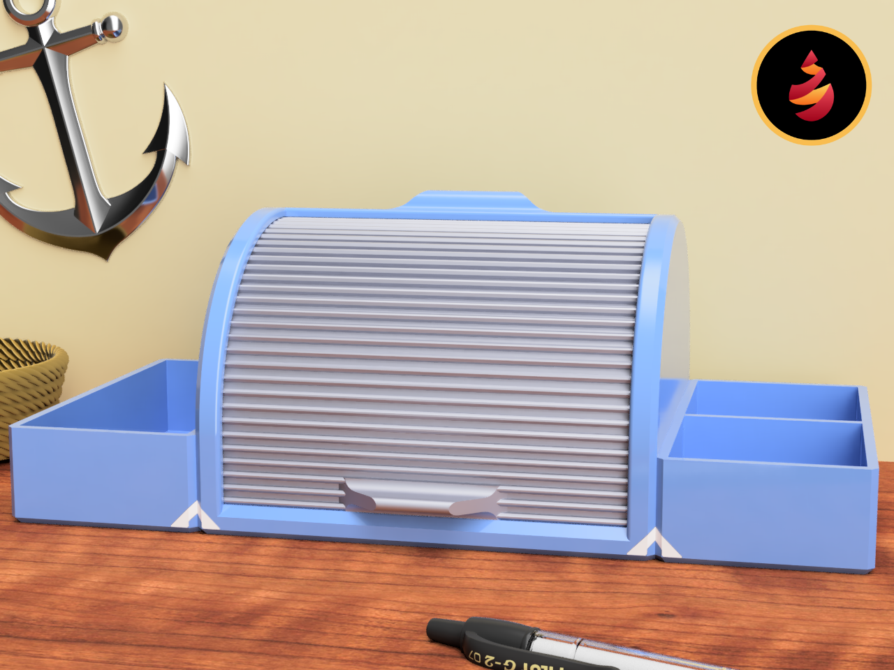 Roll Top Storage by JamesThePrinter Download free STL model