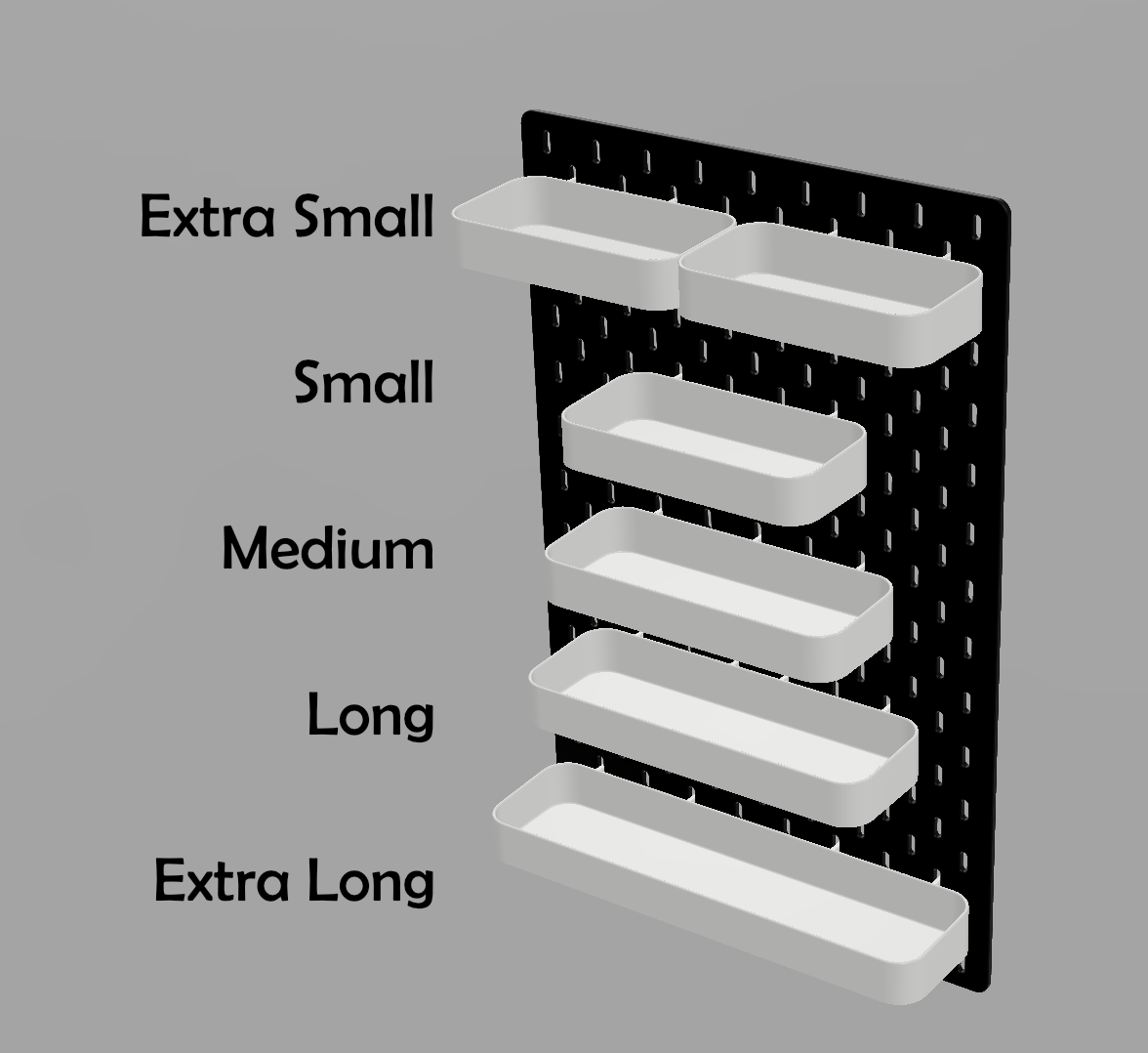 Ikea Skadis Shelf / Tray 3D model thumbnail