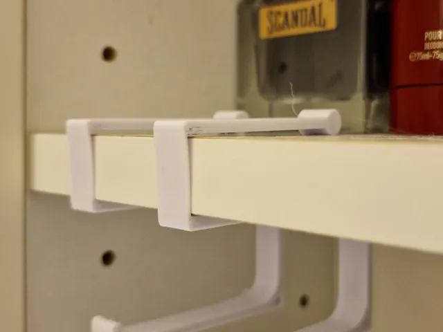 Bathroom cabinet shelf mounted holder