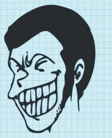 LUPIN 3 - GRINNING HEAD - WALL ART