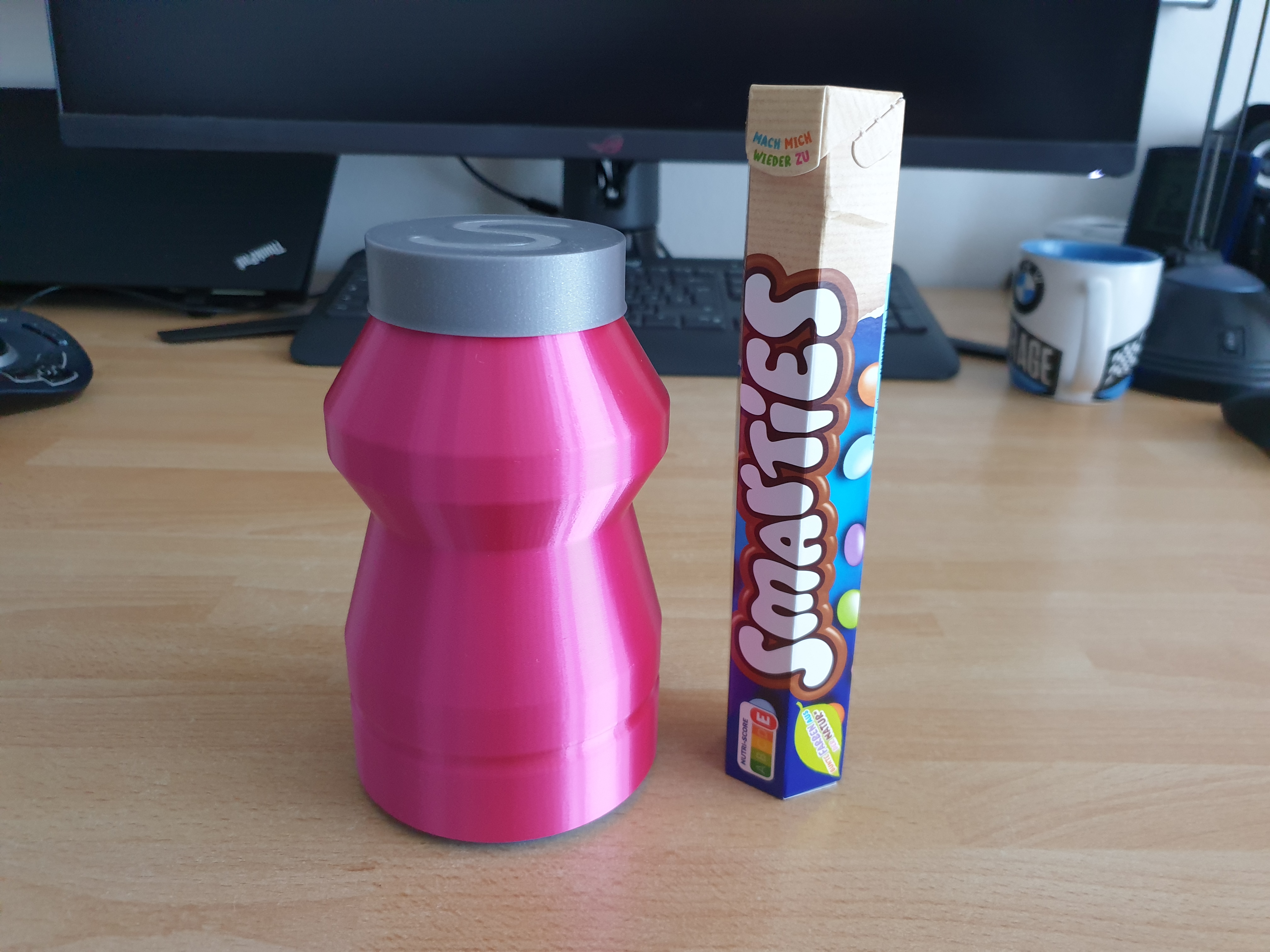 Giant salt shaker for Smarties
