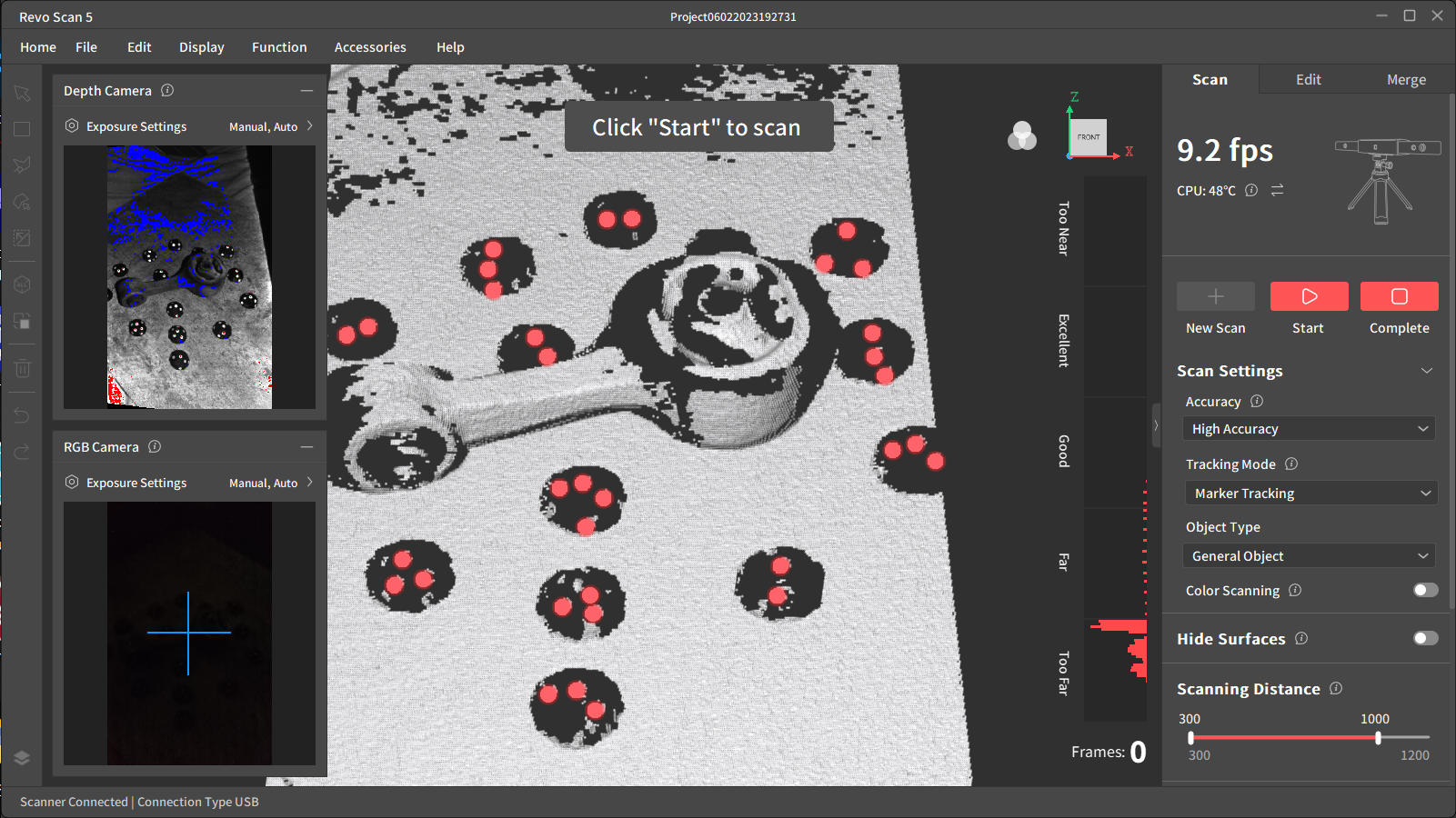 Miniatura 3 do modelo 3D Marker Tracker Ball 3d scanning