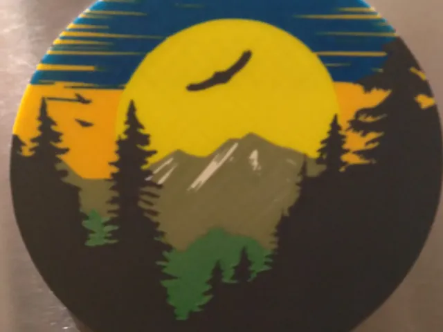 Multicolor Mountain Scene Picture
