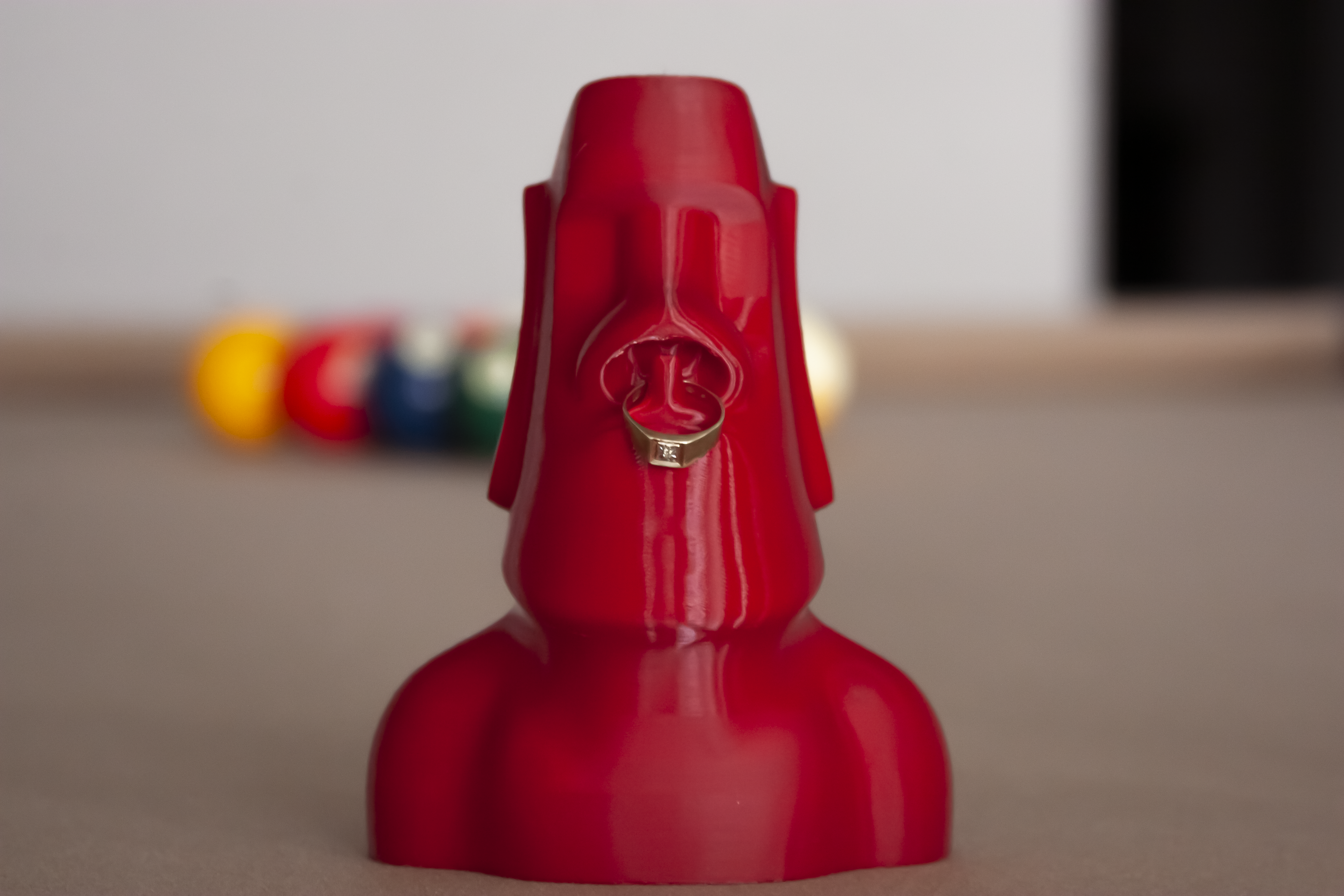 Moai Bull Ring Holder