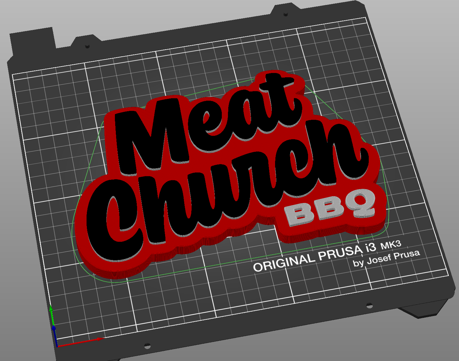 Meat Church BBQ Logo by Jeff Download free STL model
