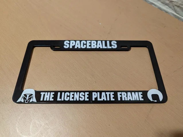 Spaceballs, The License Plate Frame, two piece version