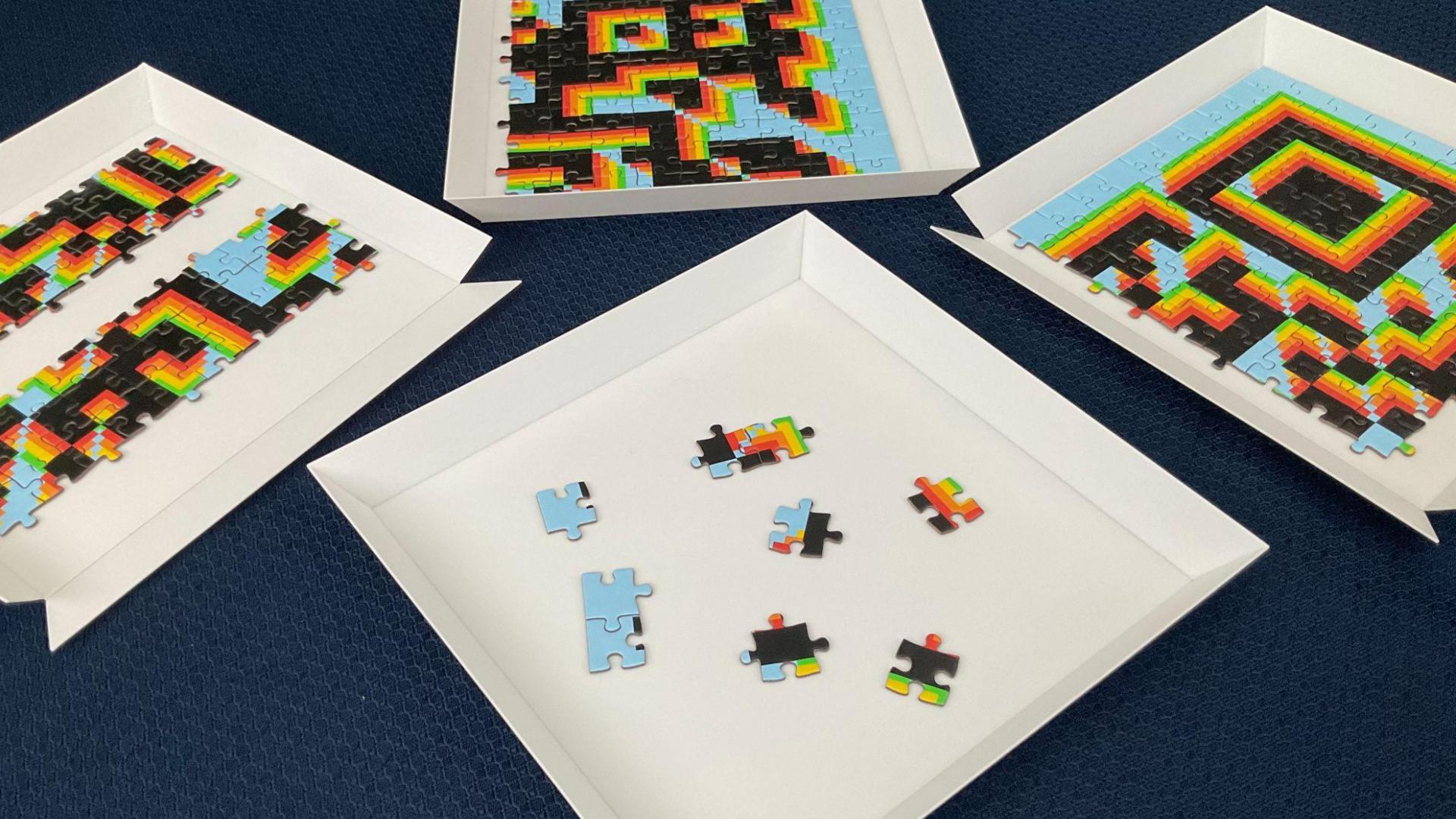 Slide On! Slide Off! Stackable Puzzle Trays by Spool Designs | Download ...