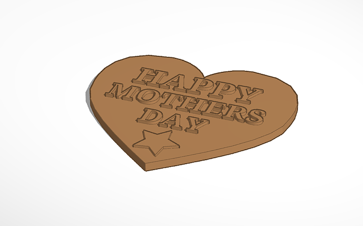 Heart shaped mothers day card