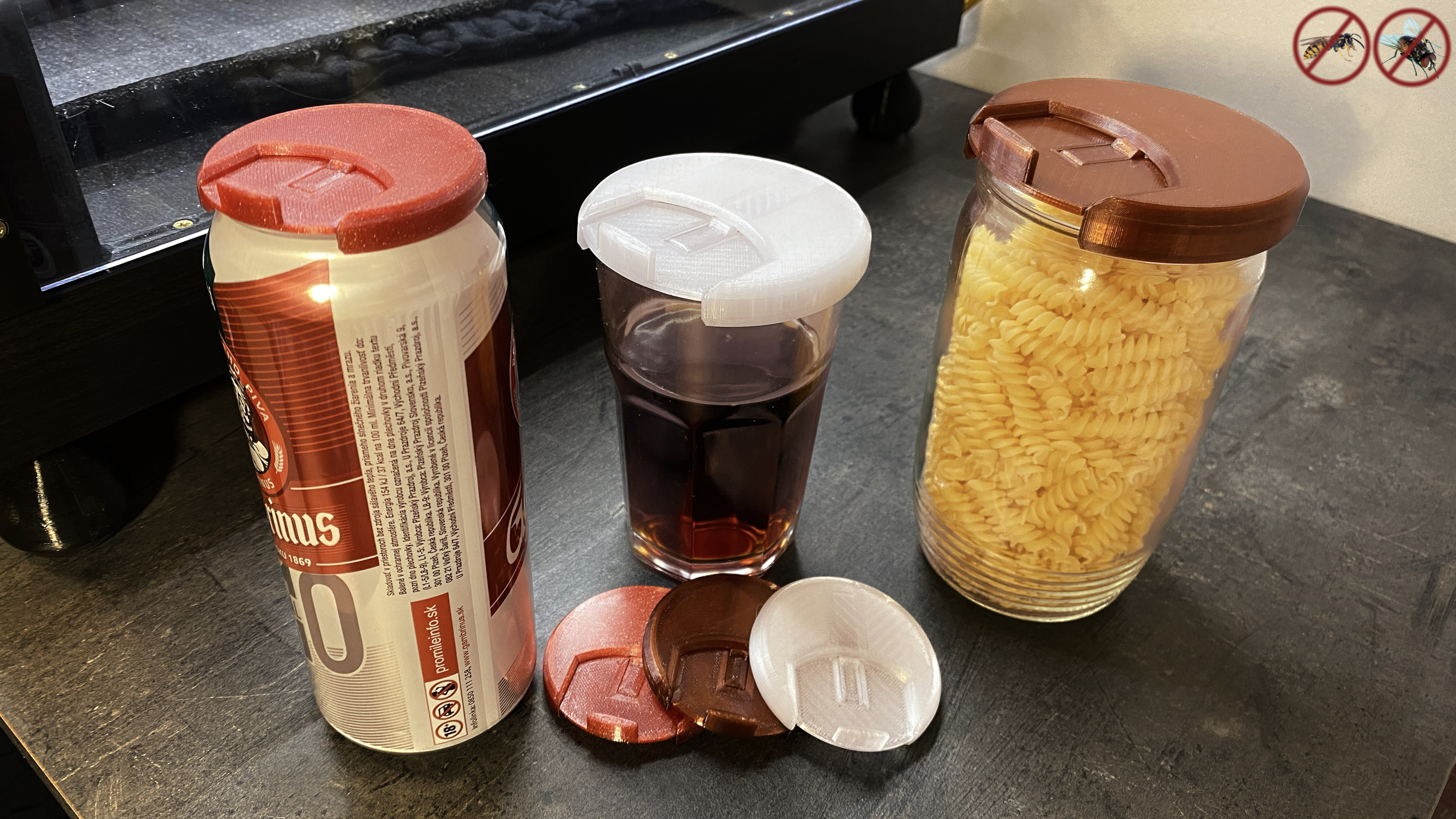 Can, cup or jar lid sliding