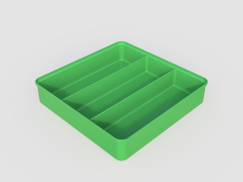 Stacking Tray Set fully customizable (incl. Fusion360file) by Mar