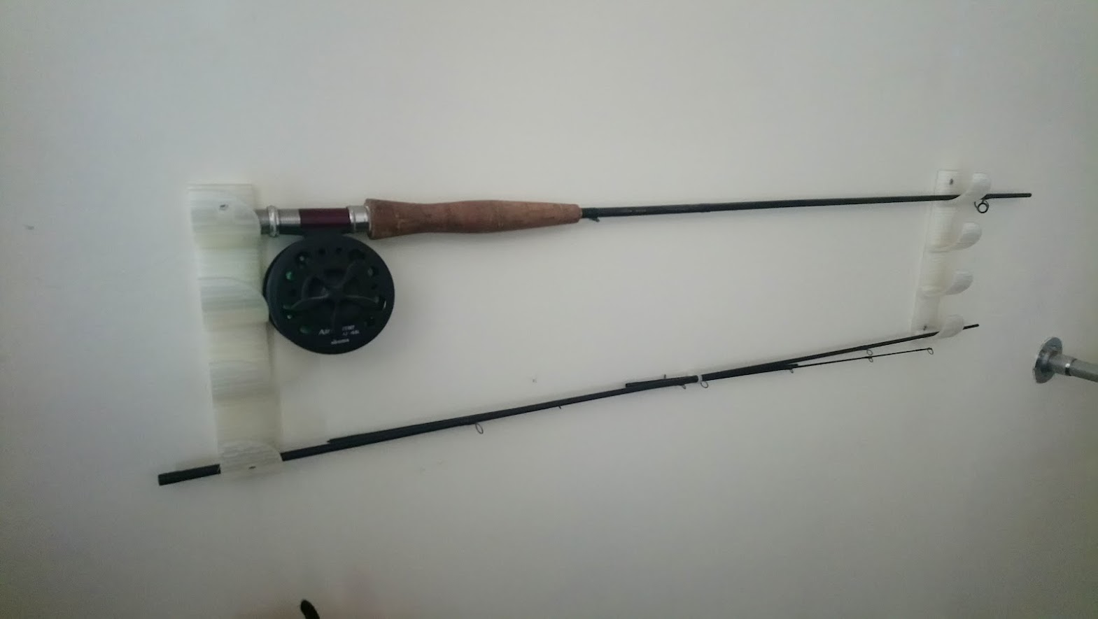 fishing rod holder on a wall by krecik Download free STL model