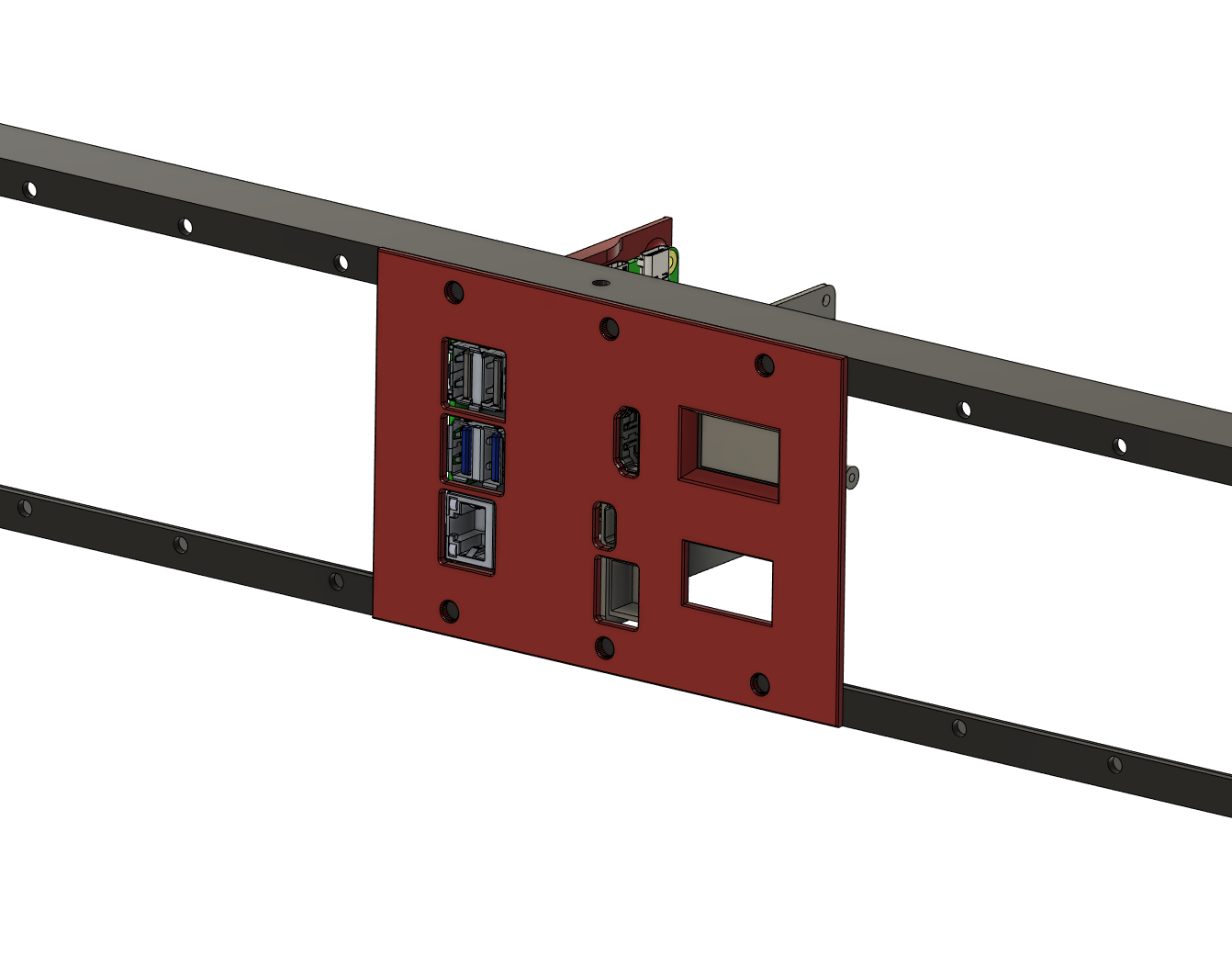 Geekworm PiKVM with POE 2HU Mount