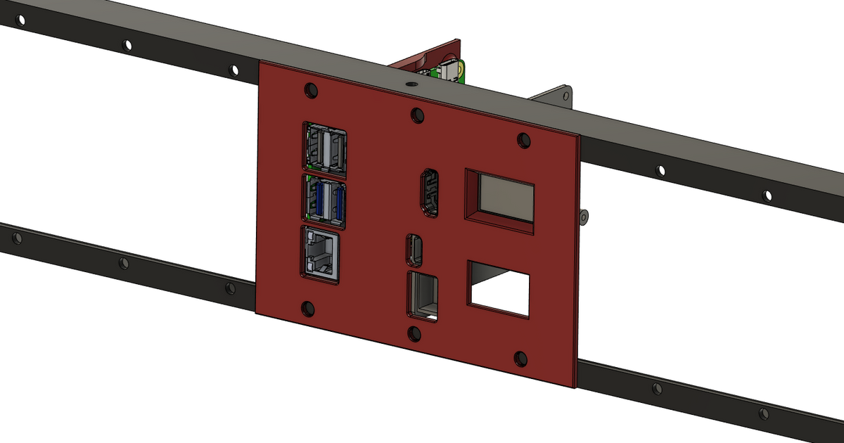 Geekworm PiKVM with POE 2HU Mount by LeDomme | Download free STL model ...