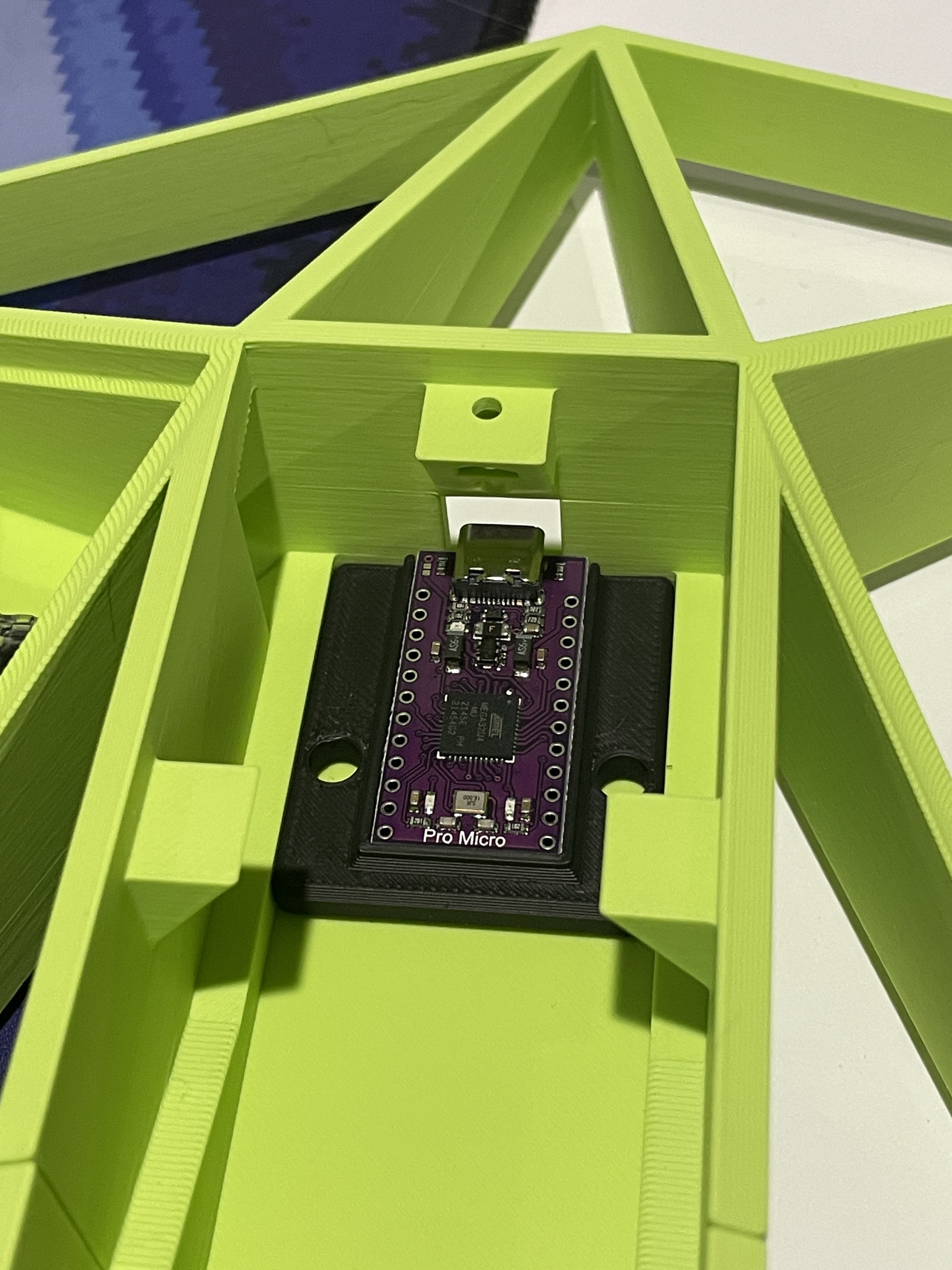Poly Clone Hero Arduino Pro Micro mount retrofit 3D model thumbnail