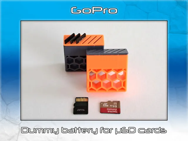 Go pro dummy battery for µSD cards