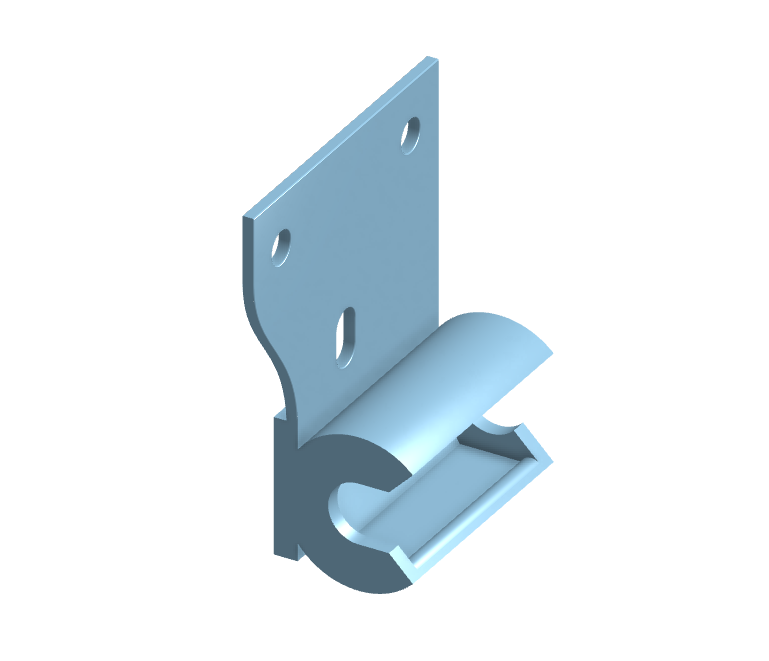 Underdesk headphone jack mount by mentalflossed Download free STL