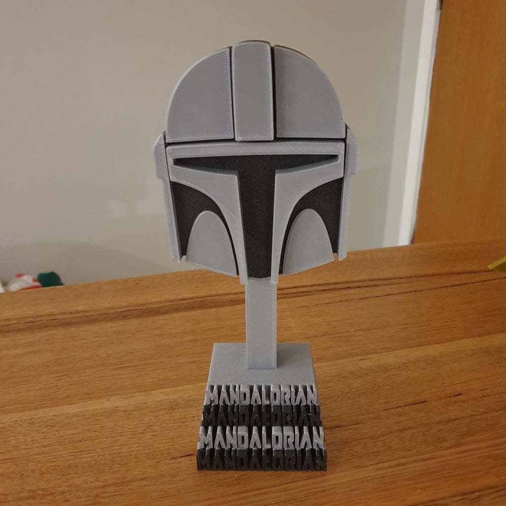 Mandalorian helmet headphones stand by 3DPrintBunny Download free STL model