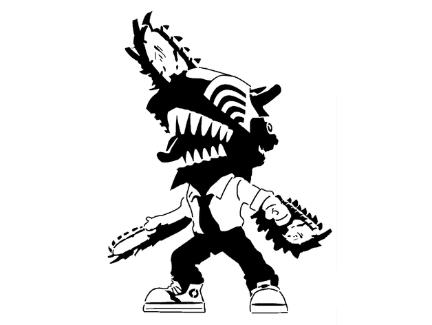 Chainsaw Man stencil 2