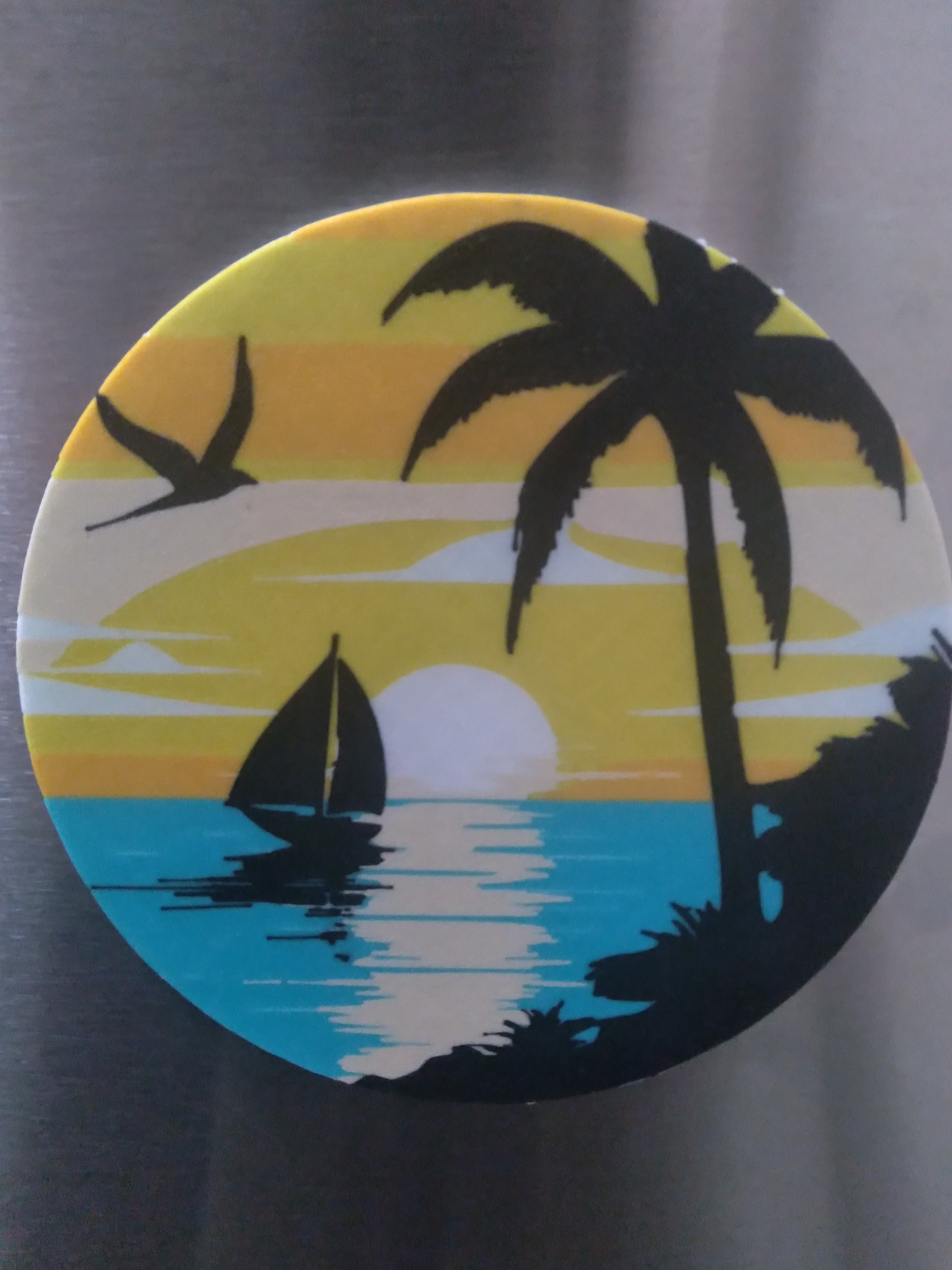 Multicolor Beach Scene wall art