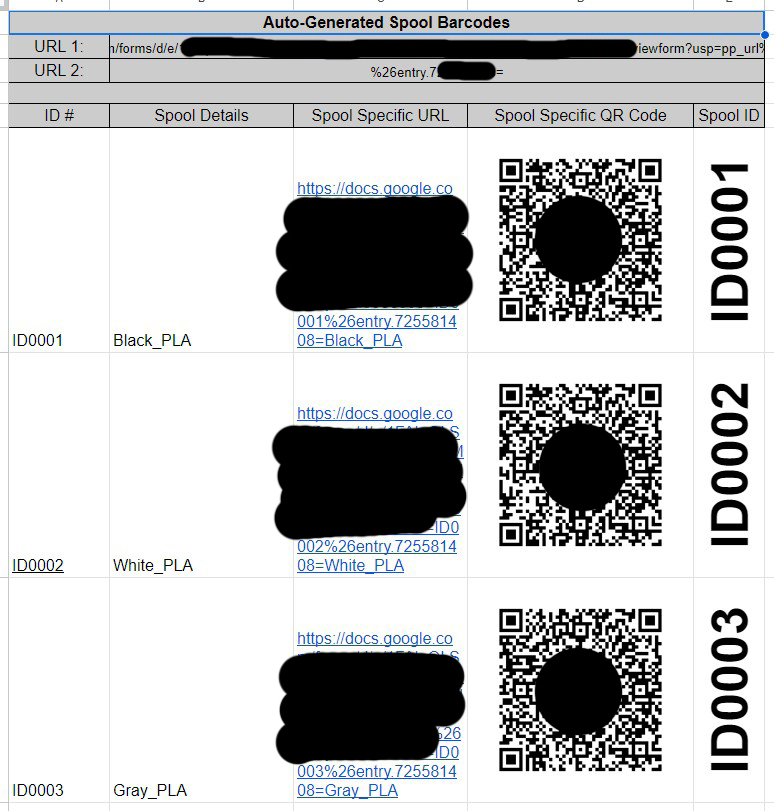 Filament Tracking With Google Sheets & QR Codes by Jacob Download