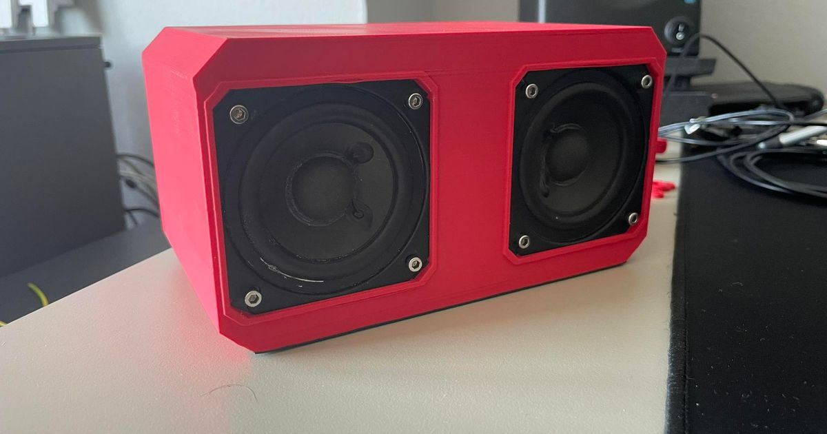 2.5" Bluetooth Stereo Speaker Box By Fevon | Download Free STL Model ...