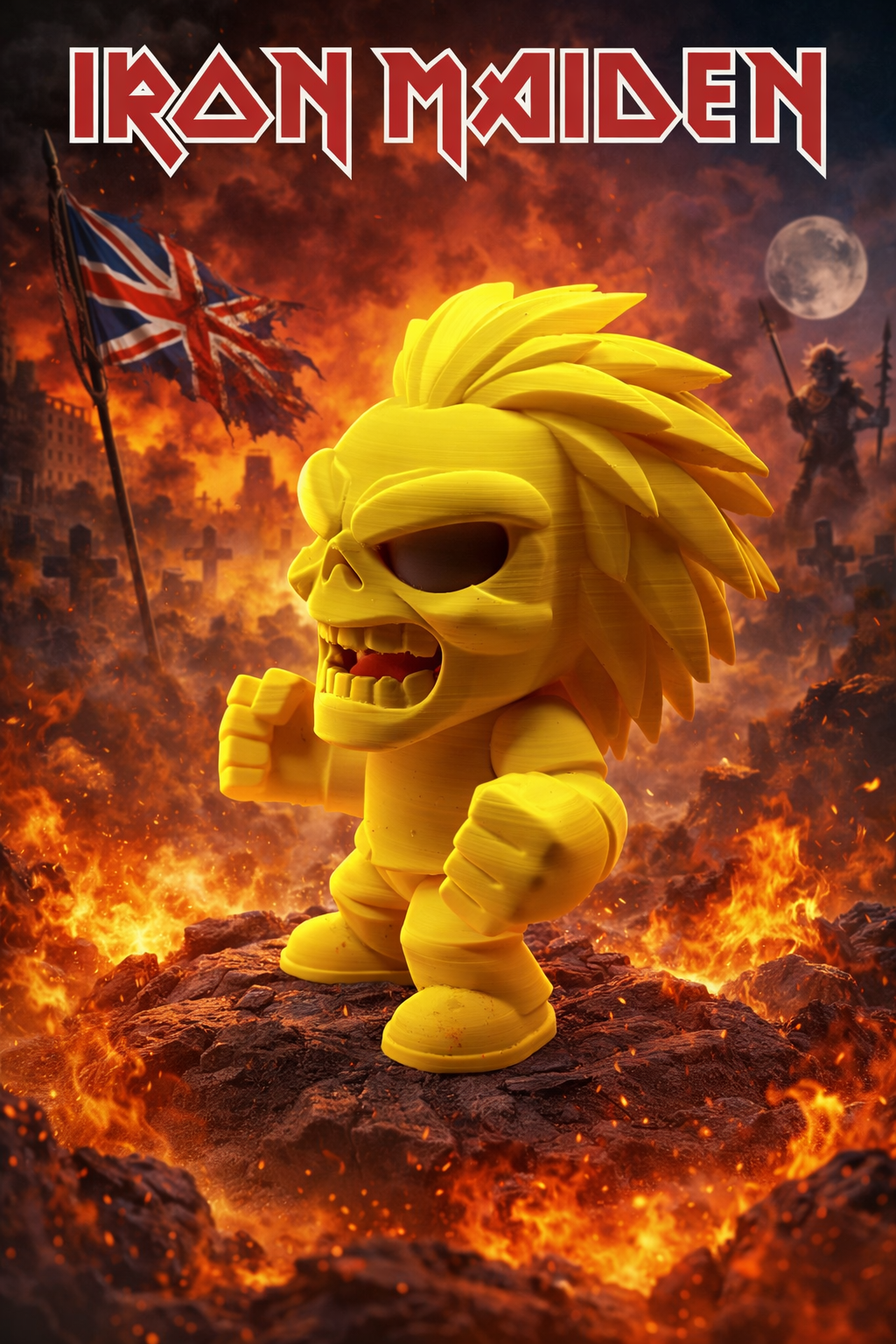 Angry Zombie Chibi Figurine - Halloween Desk Deccor