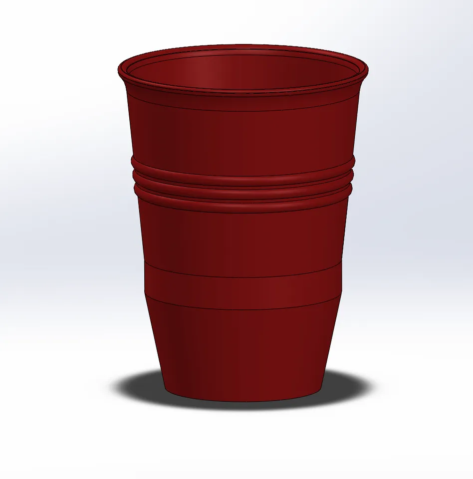 Red Plastic Cup 3D model